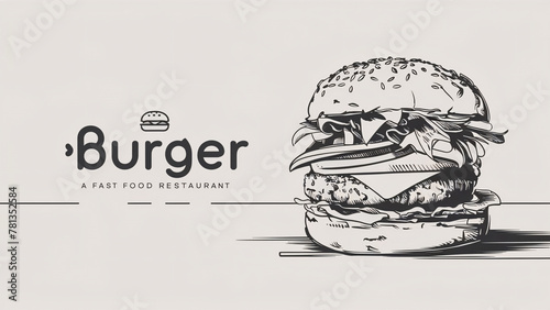 Burger restaurant icon business logo design , hamburger vector isolated