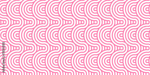 Overlapping Pattern Minimal diamond geometric waves spiral transparent and abstract circle wave line. pink seamless tile stripe geometric create retro square line backdrop pattern background.