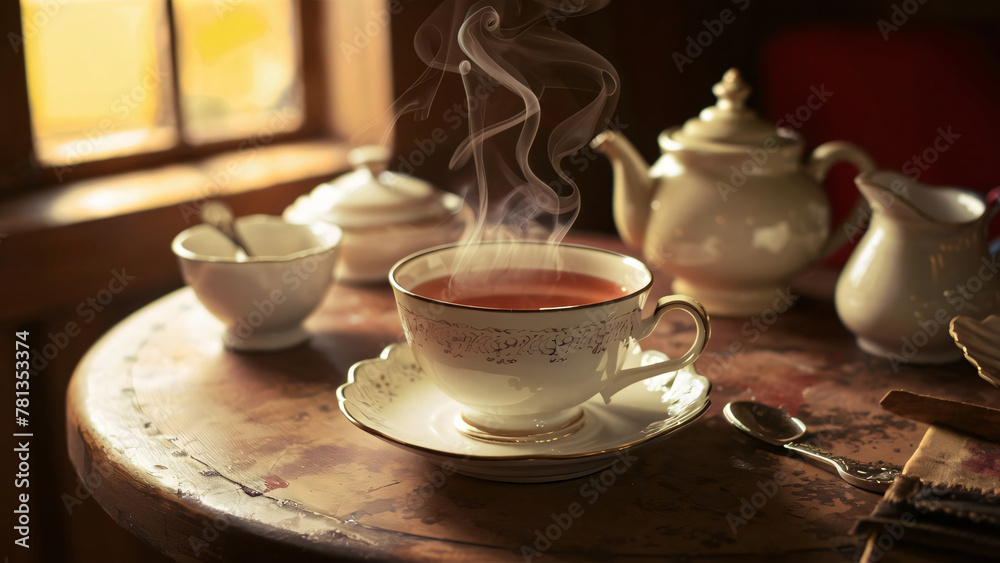 still life with teapot and cup still life with teapot and cup