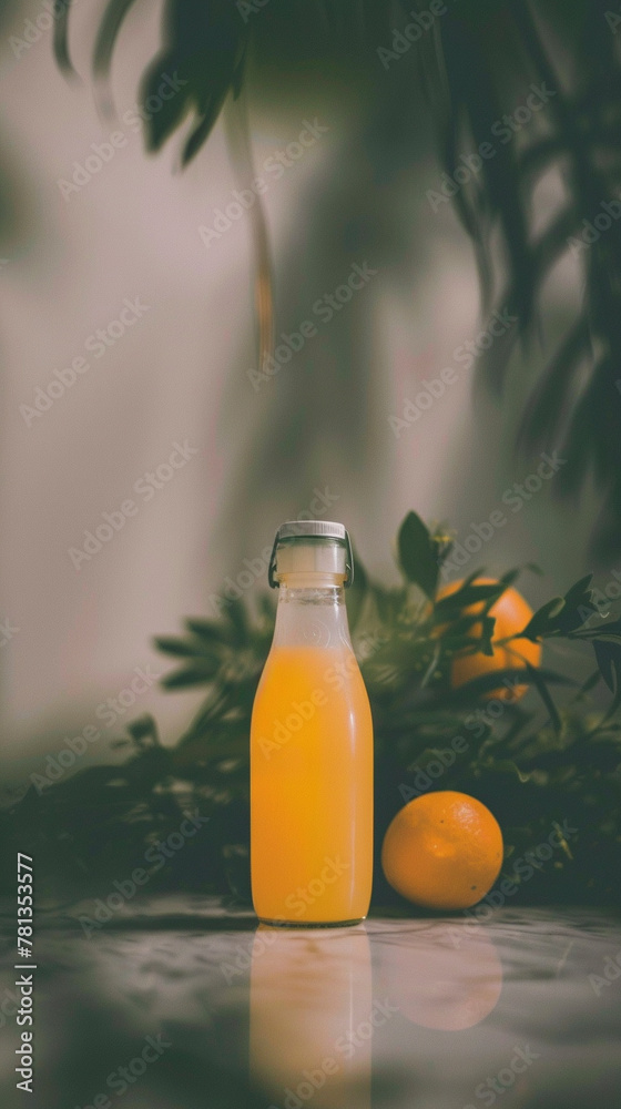 Orange juice bottle Orange juice bottle