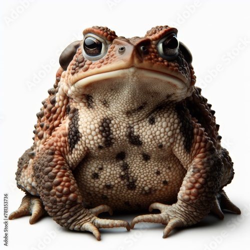 Image of isolated toad against pure white background, ideal for presentations 
