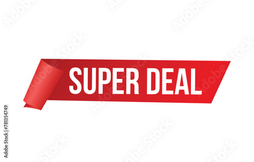 Super deal banner design. Super deal icon. Flat style vector illustration.