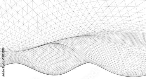 abstract geometric surface wave 3d 