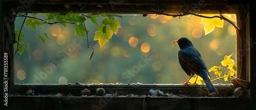 A bird entering an open window a sign of unexpected news photo