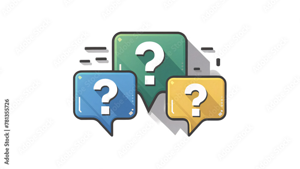 Question mark, faq Q & A , question bubble icon model isolated transparent background Question mark, faq Q & A , question bubble icon model isolated transparent background