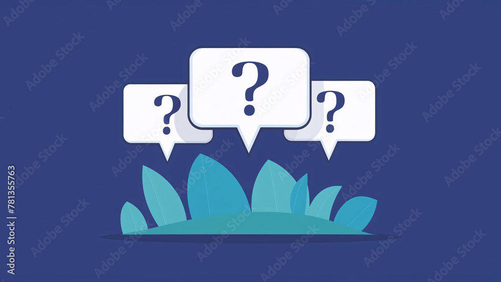Obraz premium Question mark, faq Q & A , question bubble icon model