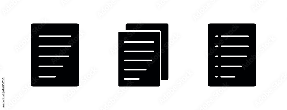 Sheet Fill Icon Symbol Vector. Black Glyph Sheet Icon Sheet Fill Icon Symbol Vector. Black Glyph Sheet Icon