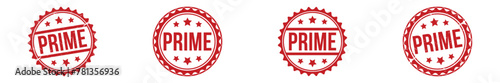 Prime rubber stamp vector illustration on white background. Prime rubber stamp