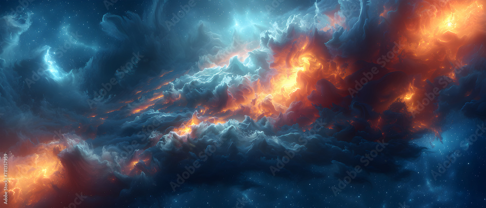 64k, 8k widescreen, 21:9, cloud skyscape, Fiery Sky and Water Blend, A captivating scene merging of fire and water against a backdrop of azure sky and billowing clouds, evoking a mesmerized nature 64k, 8k widescreen, 21:9, cloud skyscape, Fiery Sky and Water Blend, A captivating scene merging of fire and water against a backdrop of azure sky and billowing clouds, evoking a mesmerized nature