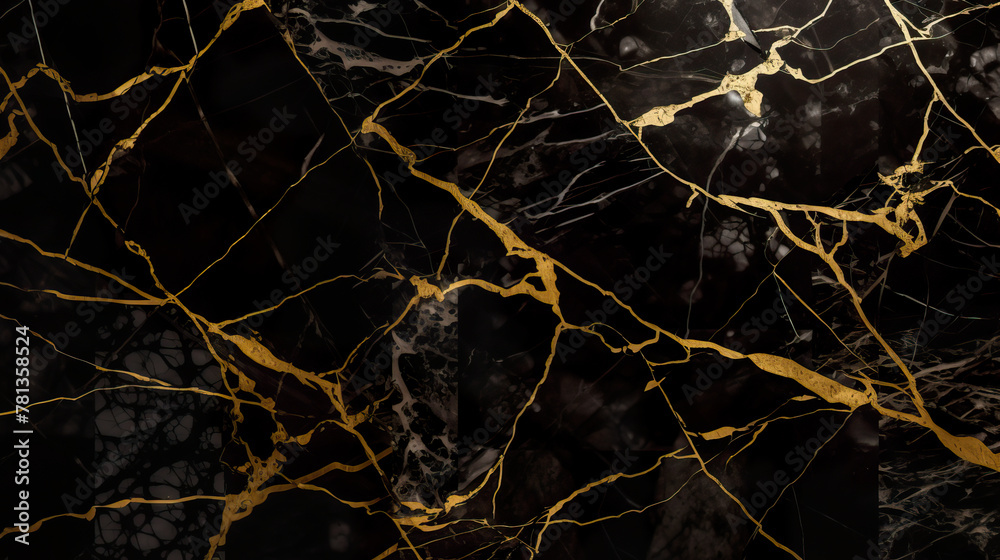 Elegant marbled pattern with gold streaks