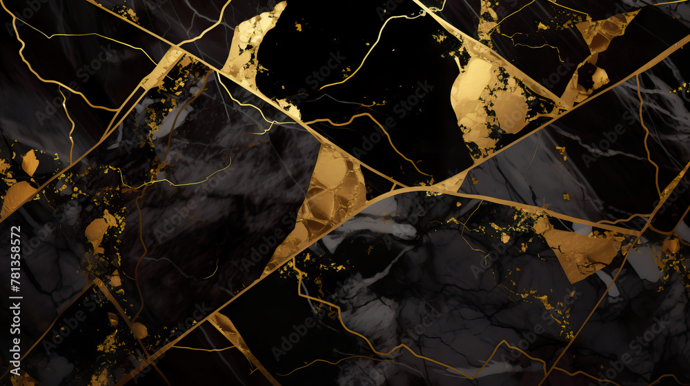 Elegant marbled pattern with gold streaks