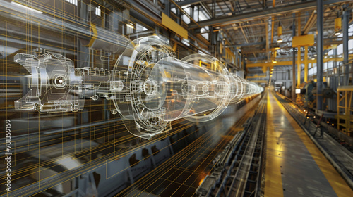 In manufacturing, digital twin technology creates precise virtual replicas of machines, driving forward industry 4.0 © arhendrix