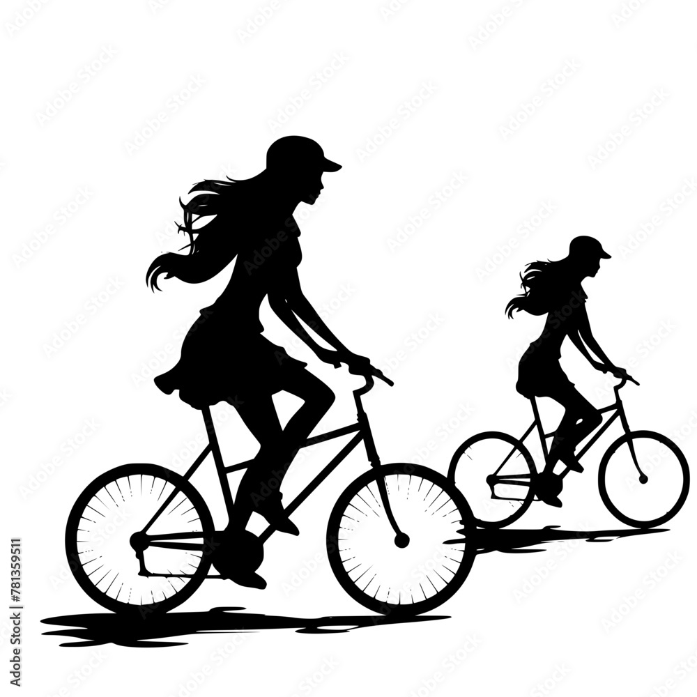 Obraz premium Bicycle SVG, Bike SVG, Bicycle Cut File, Bike Cut File, Bicycle Vector, Bike Vector, Bicycle Clipart, Bike Clipart, Cricut, Png, Silhouette, Mountain Bike Svg bundle, svg files for cricut, digital dow