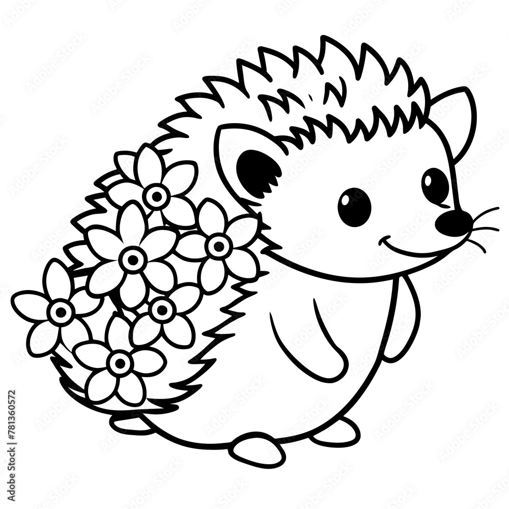 adorable hedgehog vector illustration adorable hedgehog vector illustration
