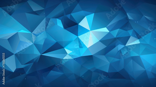 Abstract blue geometric shapes.