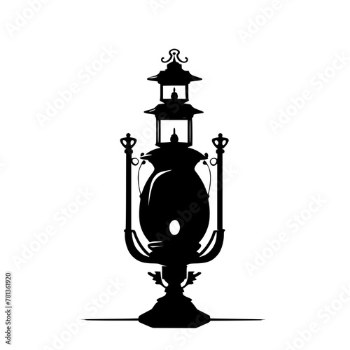 lamp, lantern, isolated, light, old, antique, metal, chess, glass, white, object, vintage, oil, retro, kerosene, black, ancient, candle, king, samovar, equipment, tea, decoration, culture, fire, tradi