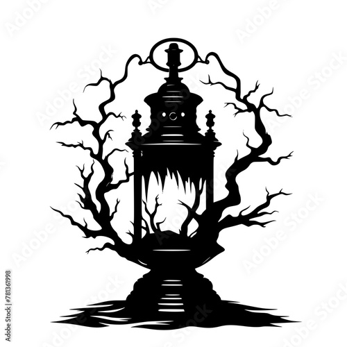 lamp, lantern, isolated, light, old, antique, metal, chess, glass, white, object, vintage, oil, retro, kerosene, black, ancient, candle, king, samovar, equipment, tea, decoration, culture, fire, tradi