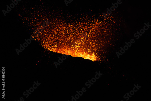 Lava flow on Reunion Island