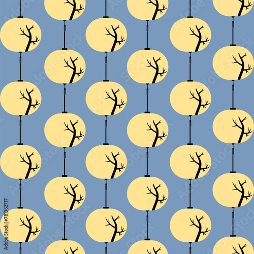 Japanese fabric patterns, golden lanterns, goldfish, koi fish, auspicious fish and ocean waves.