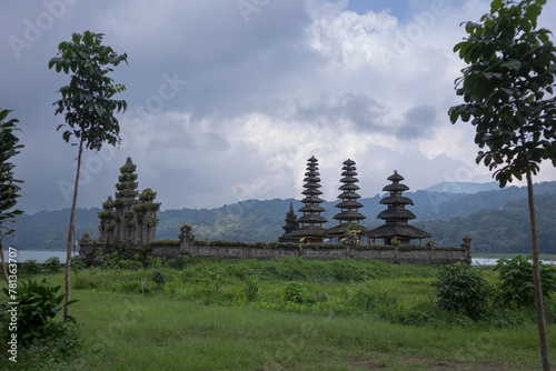 Balinese Hindu temple Pura Ulun Danu Tamblingan. Buleleng, Bali, Indonesia. photo