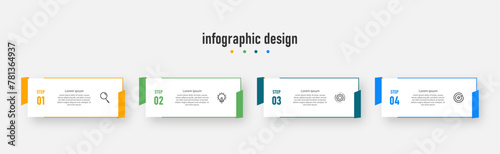 Creative concept for infographic with 4 steps. options. can be used for workflow diagram, info chart, web design. vector illustration.