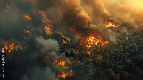  KS Aerial_view_of a forest fire in the Amazon rainforest. © กิตติพัฒน์ สมนาศักดิ