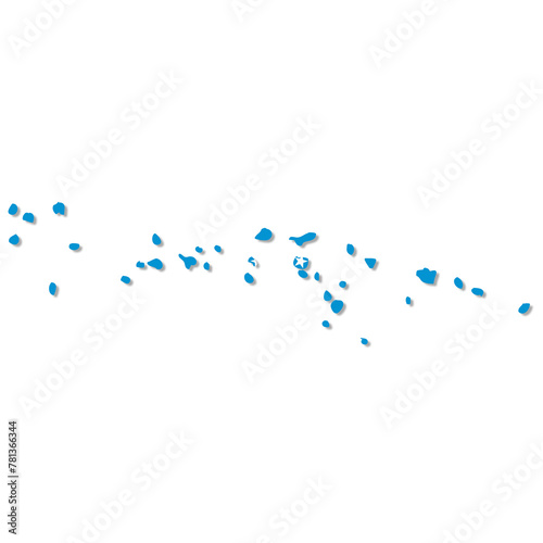 Micronesia flag map with clipping path photo