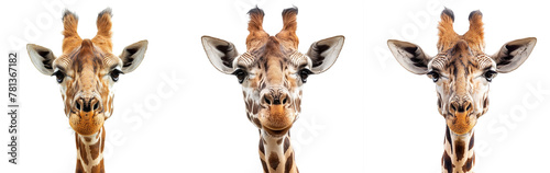Funny giraffe's face