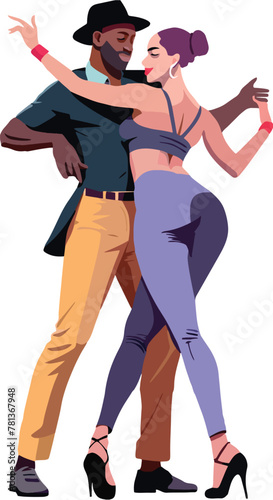 a couple of dancers perform in a ballroom-