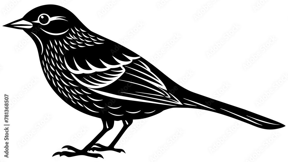 Naklejka premium hand drawn sketch of a bird