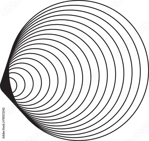 Circle blending line modern shapes  graphics of sound waves