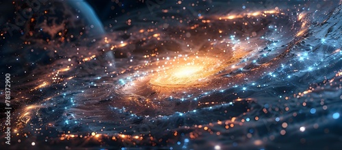 Celestial Tapestry A Radiant Swirl of Galactic Splendor Weaving Cosmic Mysteries