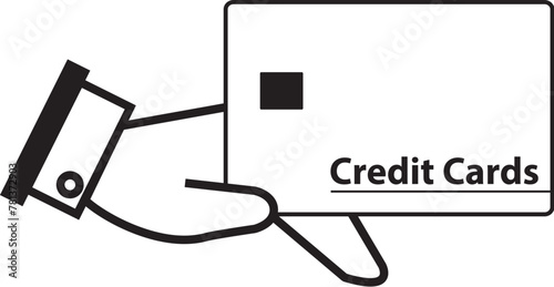 Credit Cards vector illustration isolated on white background. classic modern diseign