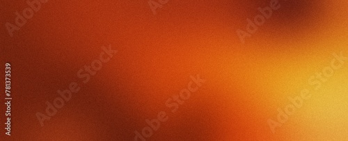 Orange black , grainy noise grungy spray texture color gradient rough abstract retro vibe background shine bright light and glow , template empty space