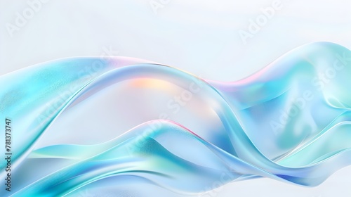 Soothing Aqua Waves - Soft,Flowing Abstract Background with Seamless Blended Hues