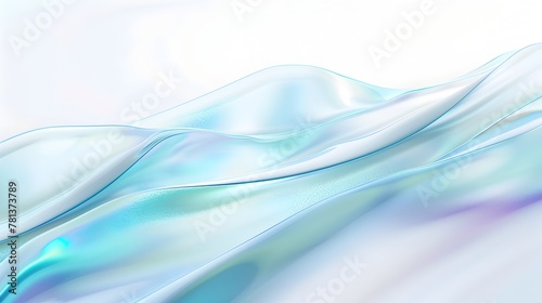 Captivating Aqua Waves in Fluid Luminous Dance of Light and Shadow