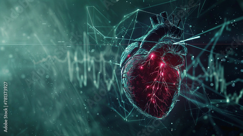 Capturing the essence of a heartbeat in a digital format photo