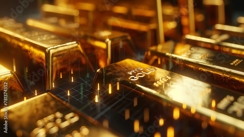 Push the boundaries of traditional art forms by incorporating interactive elements into your 3D animation of a graph showing the price of gold,
