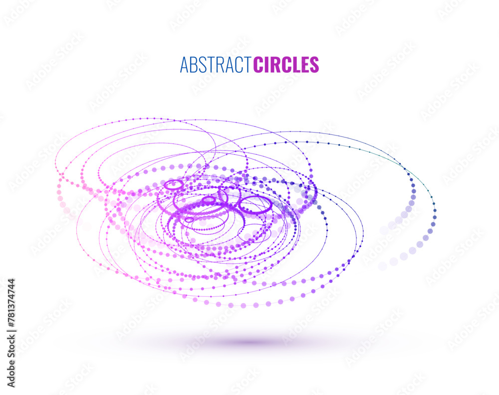 Obraz premium Abstract Retro Technology Circle. Abstract Circle Frame for Business Presentations. Vector illustration.