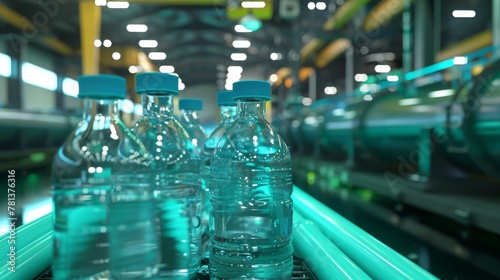 Interactive 3D animation detailing the lifecycle of a plastic bottle from disposal and sorting through mechanical and chemical recycling processes photo