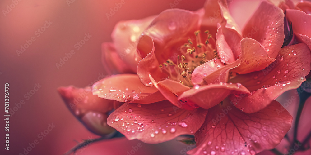 Close up of center of beautiful pink colored rose flower Close up of center of beautiful pink colored rose flower