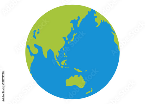 シンプルな地球のイラスト