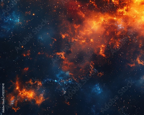 Space nebula scene photo