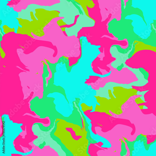 Seamless pattern with bright abstract spots. Vector © tiff20