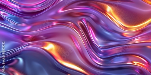 Futuristic Chrome Liquid Background: Abstract and Reflective High-Tech Texture