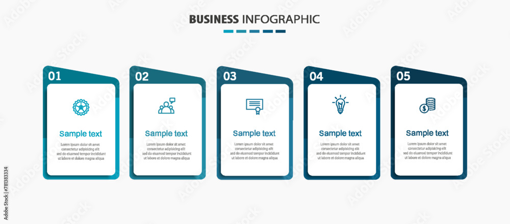 Business infographic template with 5 options or steps. Can be used for workflow layout, diagram, annual report, web design Business infographic template with 5 options or steps. Can be used for workflow layout, diagram, annual report, web design