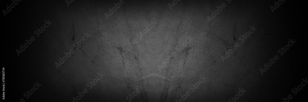 Fototapeta premium Old wall texture smeared engine oil cement dark black gray background abstract grey color design are light with white gradient background.