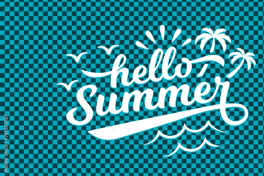 Summer lettering with photo