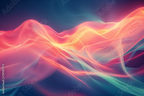 Abstract colorful light wave background