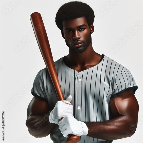 baseball player with bat photo